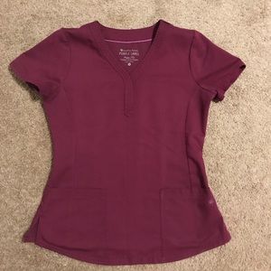 Healing hands purple label scrub top